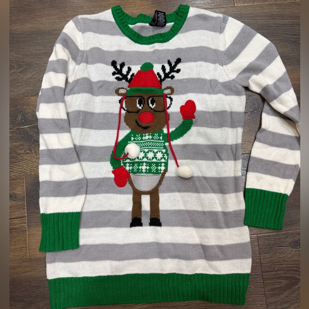 Nerdy reindeer sweater